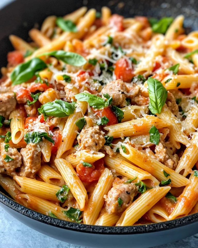 Homemade Smoky Chicken Sausage Pasta Skillet photo