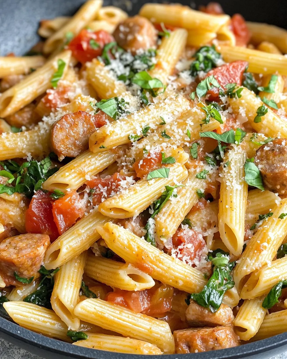 Classic Smoky Chicken Sausage Pasta Skillet image