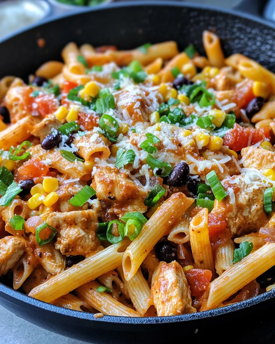 Homemade Southwest Chicken Pasta Skillet photo