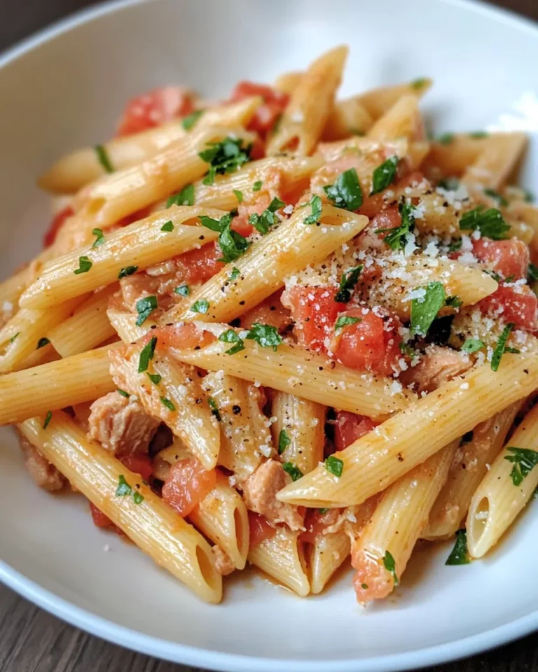Homemade Spicy Tuna Tomato Penne photo