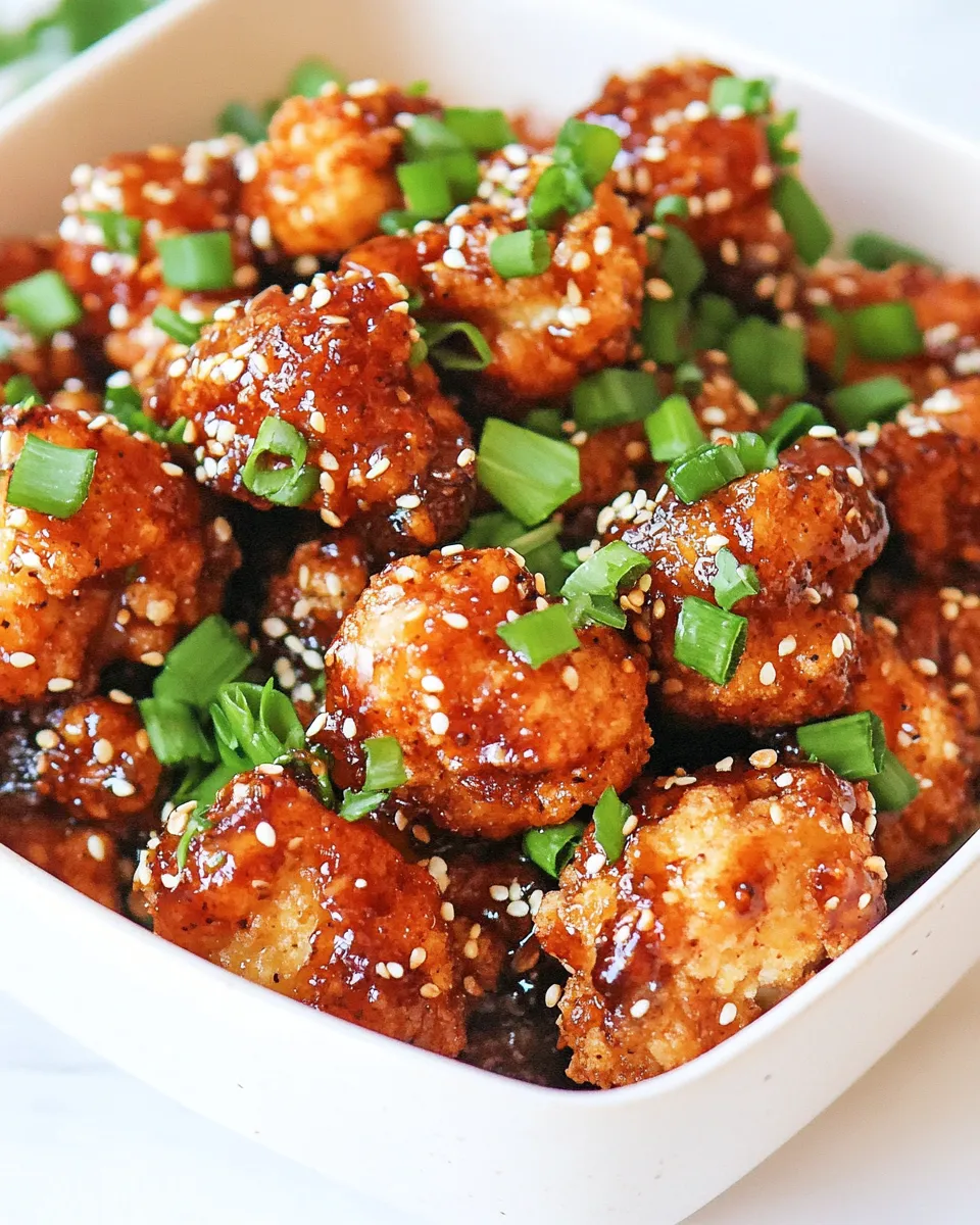 Delicious Sticky Honey Garlic Cauliflower Wings dish photo