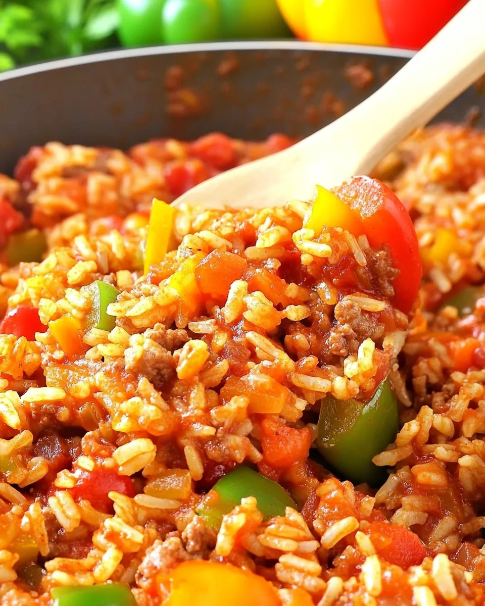 Classic Stuffed Pepper Rice Skillet Recipe image