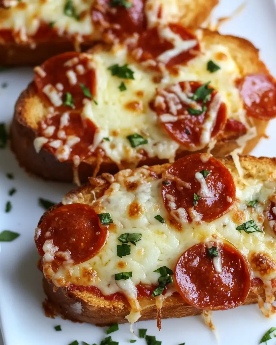 Easy Texas Toast Garlic Bread Pizza recipe photo