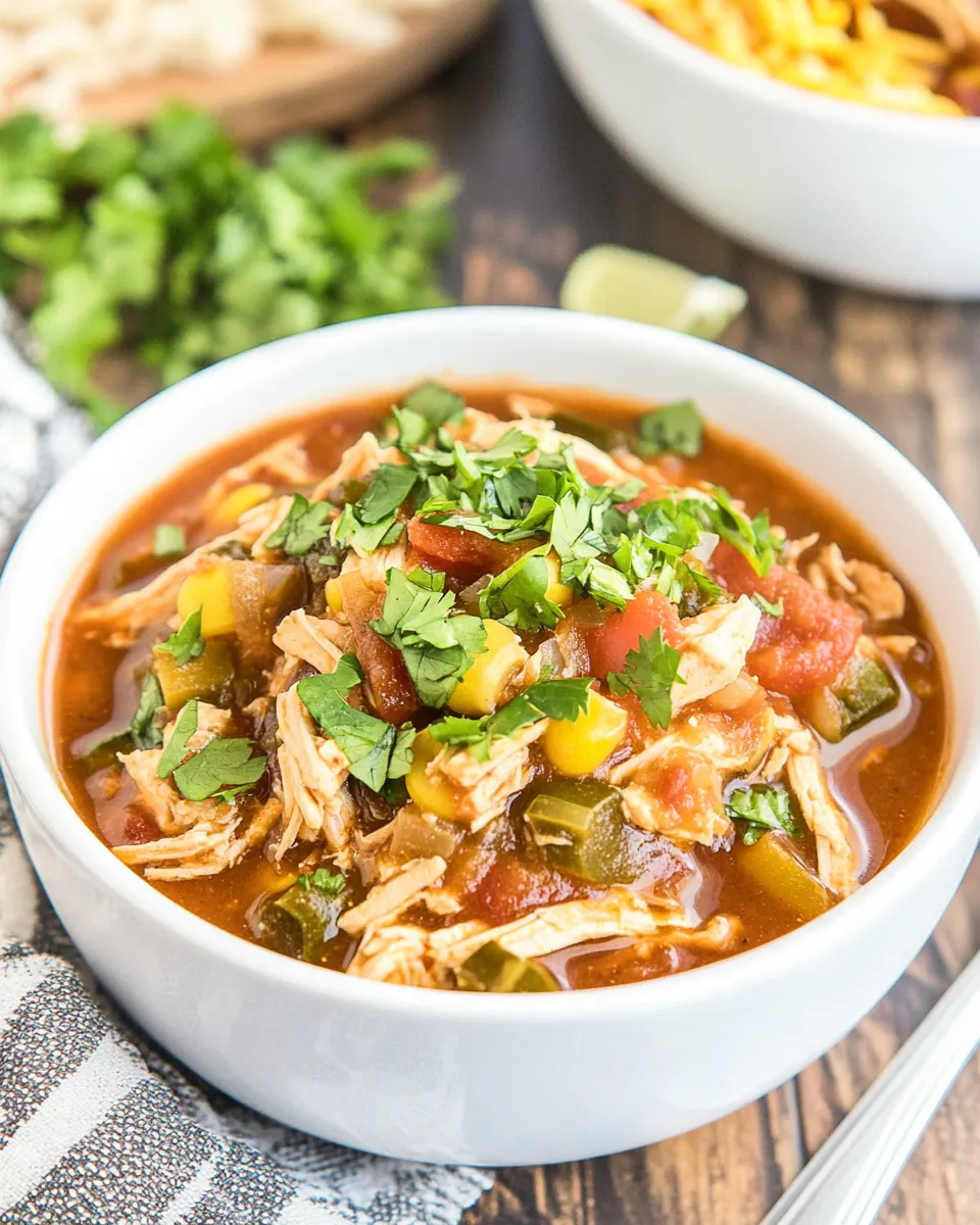 Easy The BEST Slow Cooker Chicken Chili recipe photo