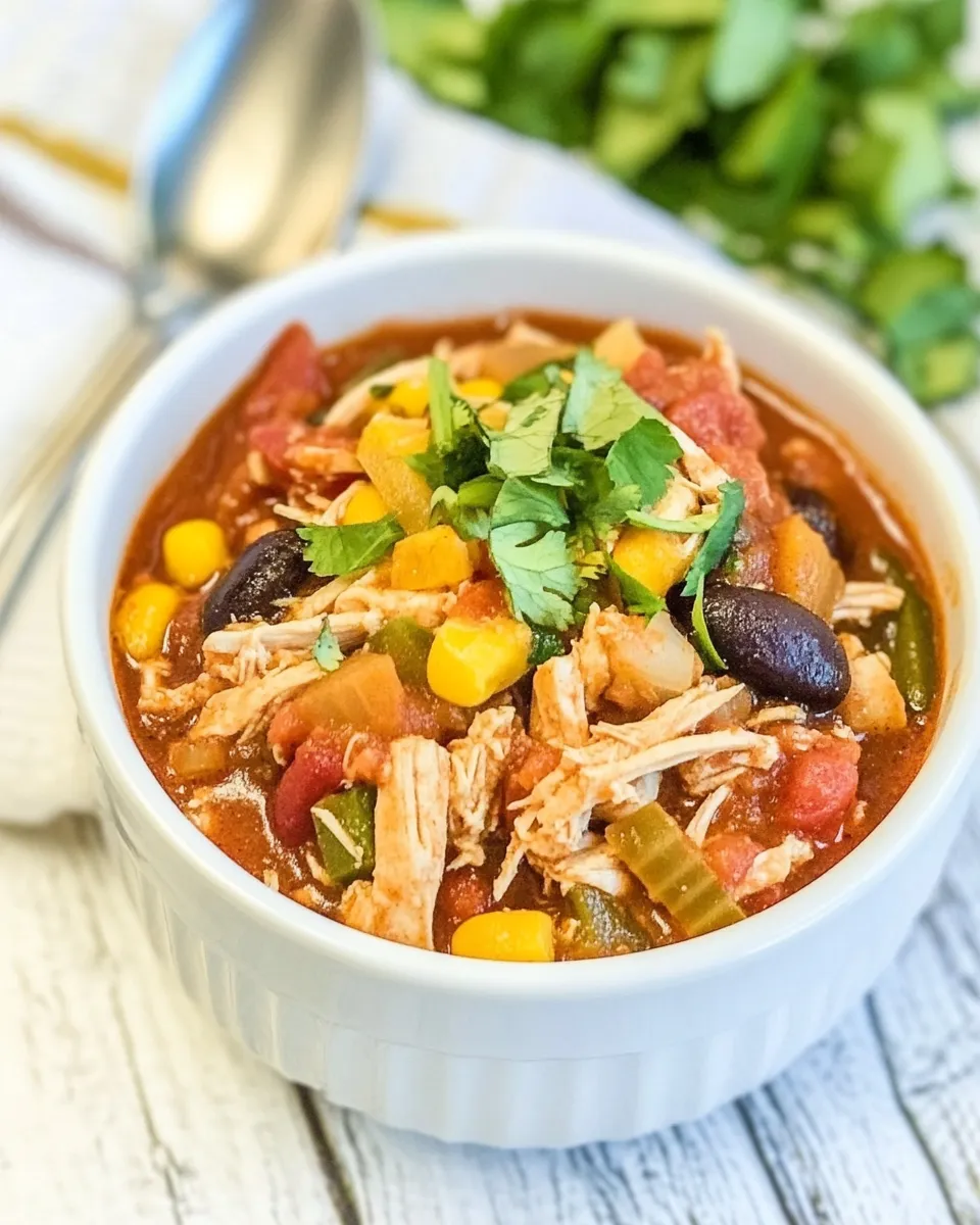 Delicious The BEST Slow Cooker Chicken Chili dish photo