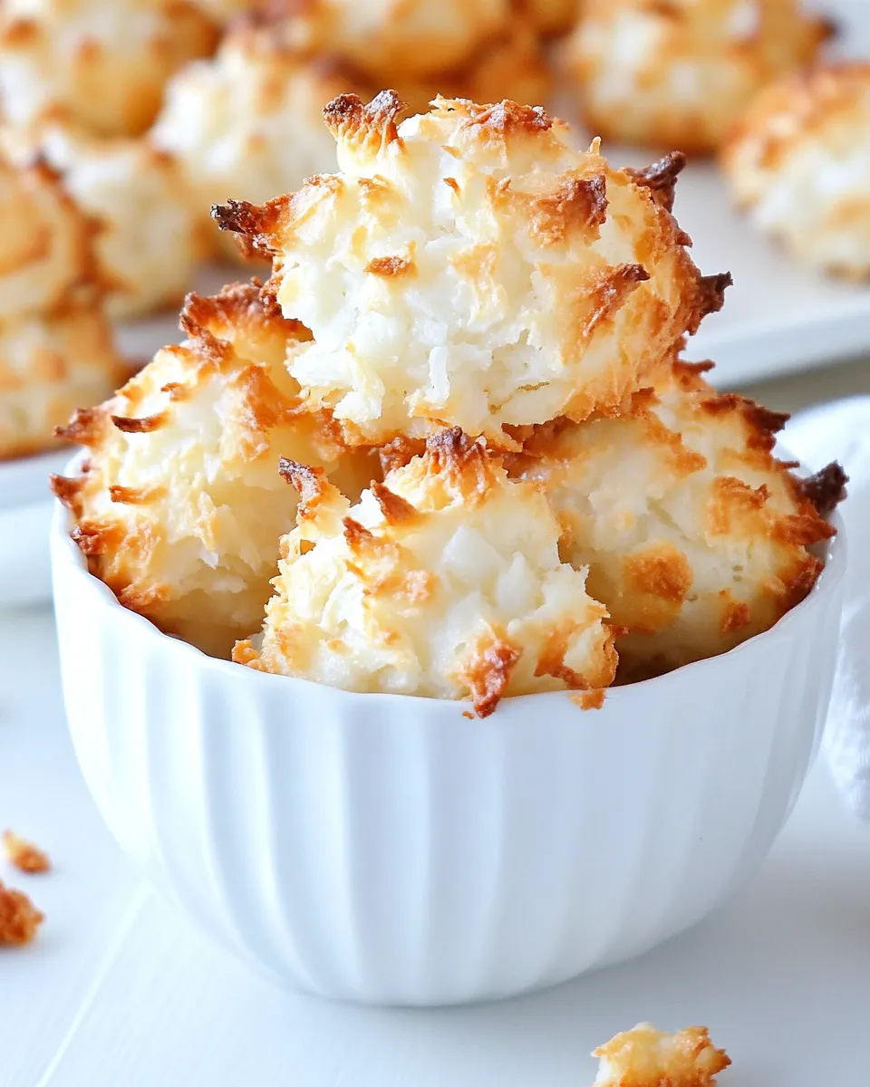 Delicious The Best Coconut Macaroons plate image