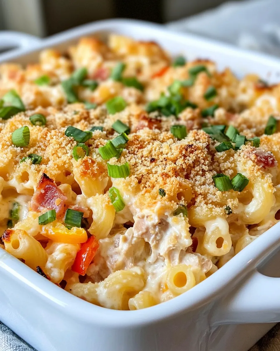 Easy Tuna Melt Pasta Bake food shot