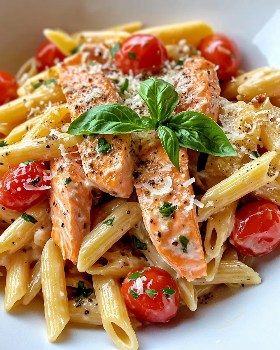 Homemade Tuscan Salmon Penne recipe photo