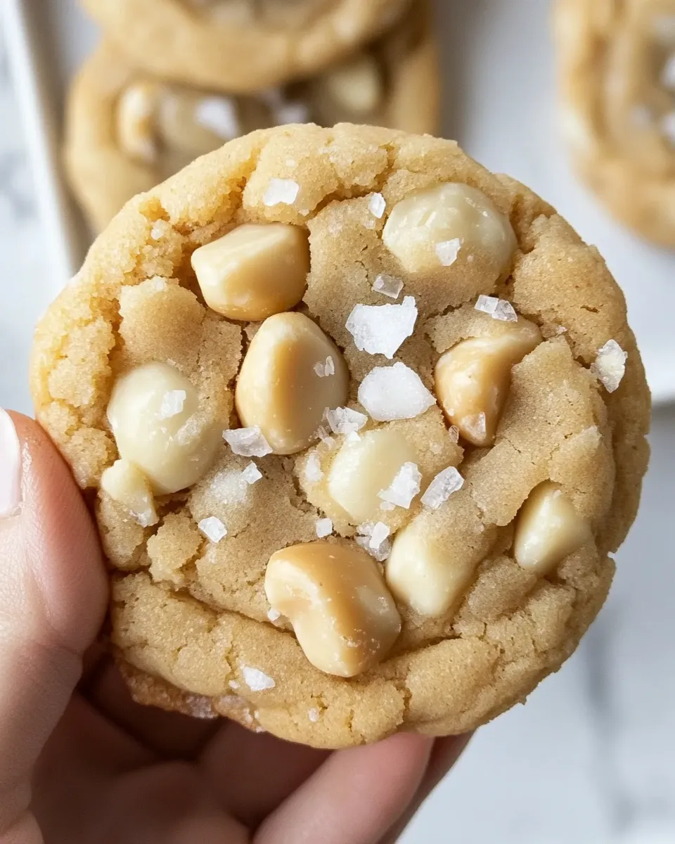 Homemade White Chocolate Macadamia Nut Cookies with Sea Salt photo