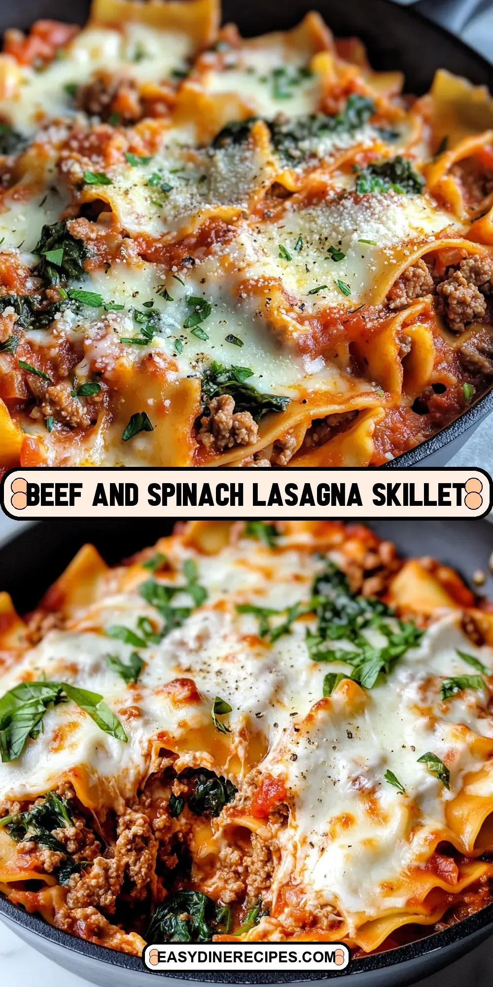 How To Make Perfect Beef And Spinach Lasagna Skillet