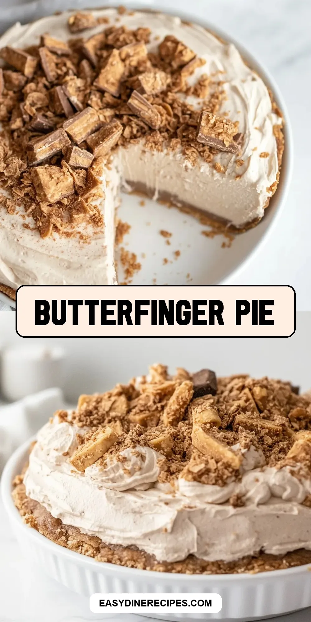 The Best Butterfinger Pie Ever