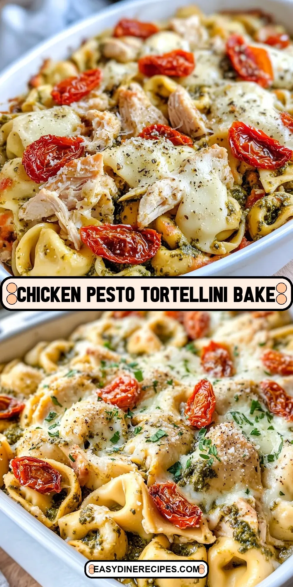 Chicken Pesto Tortellini Bake Recipe