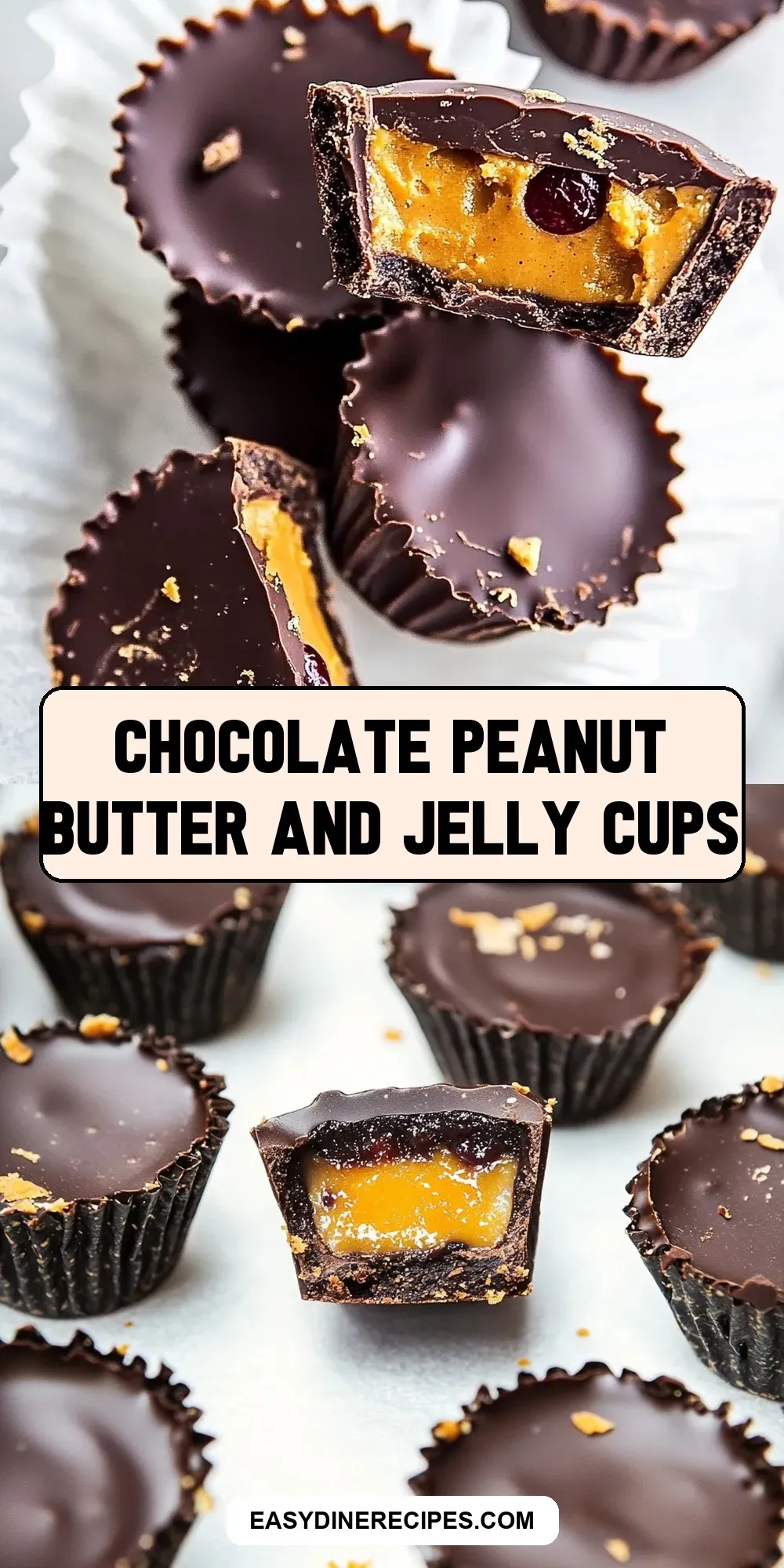 How To Make Quick Chocolate Peanut Butter And Jelly Cups
