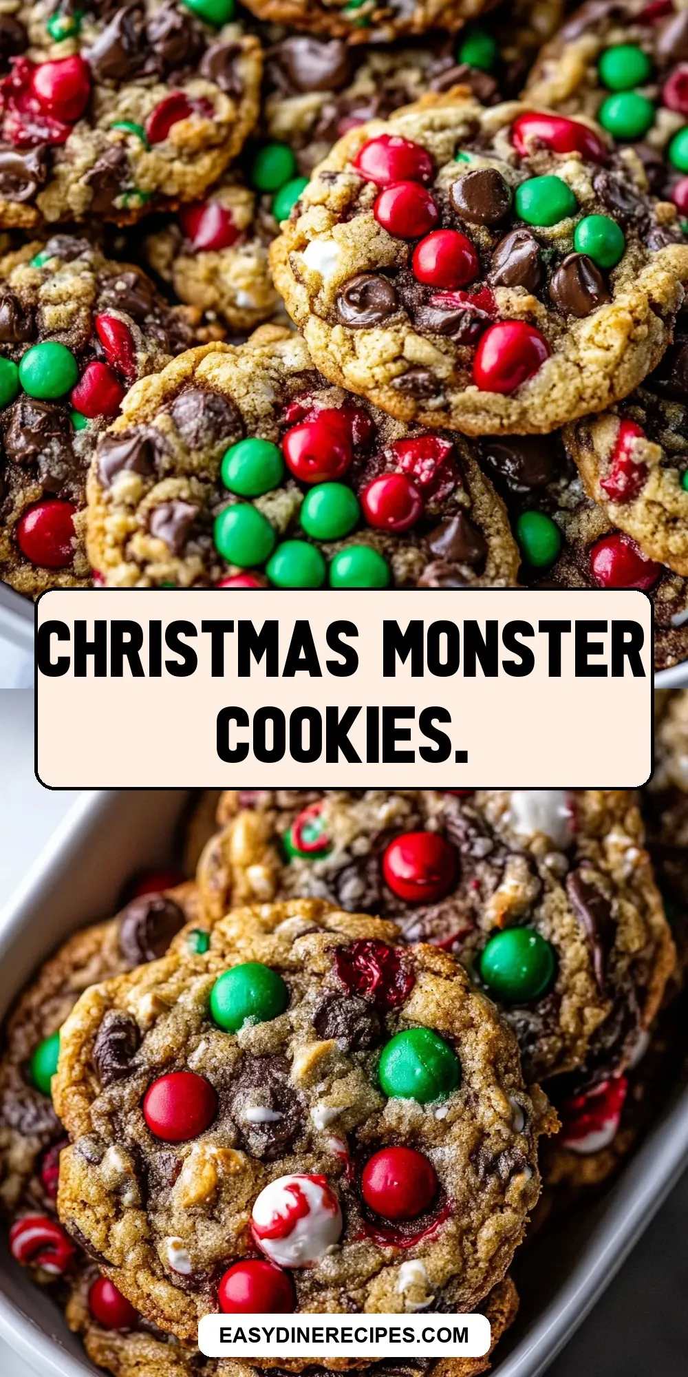 How To Make Quick Christmas Monster Cookies.