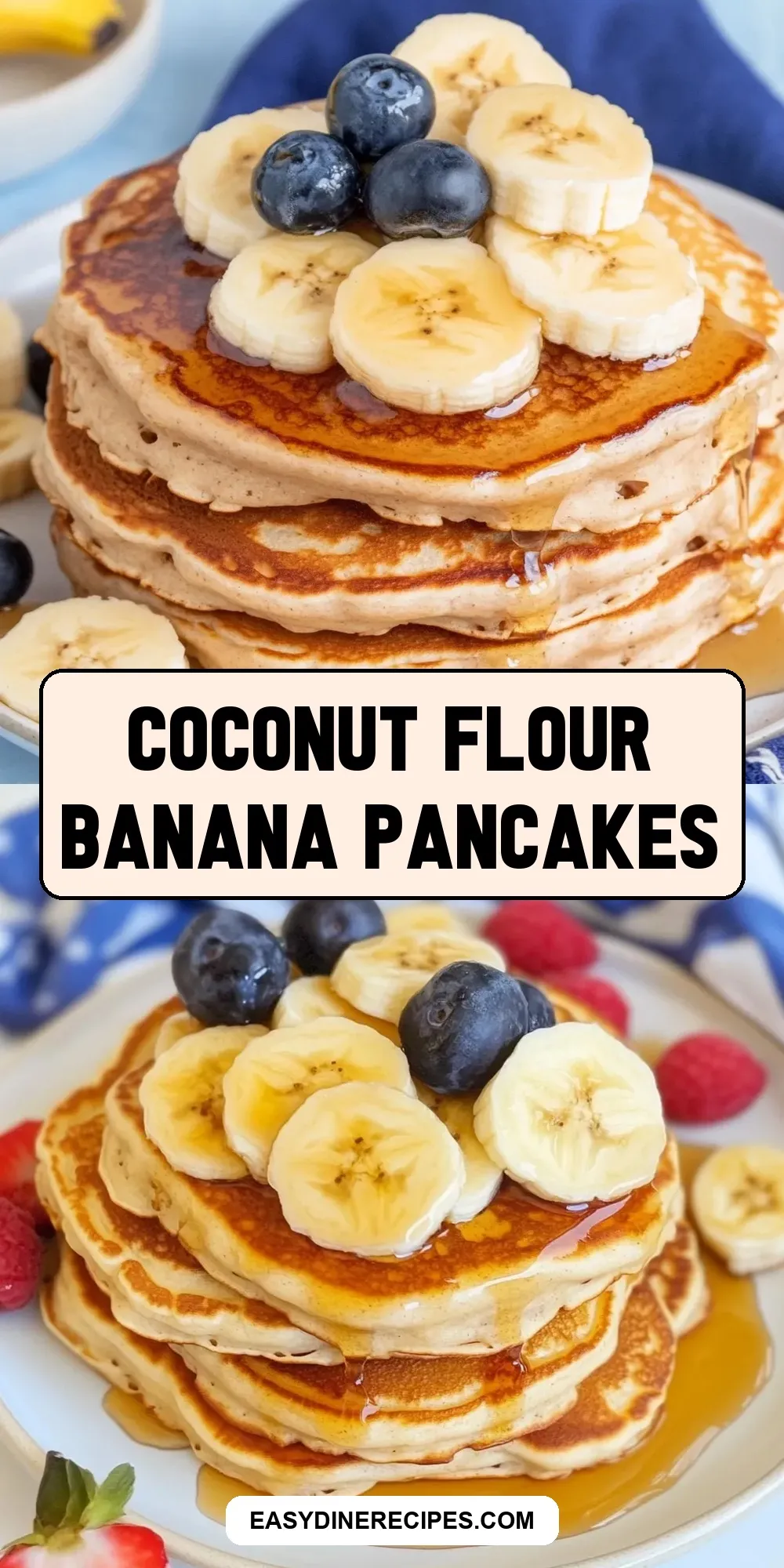 Coconut Flour Banana Pancakes (Creamy & Delicious)