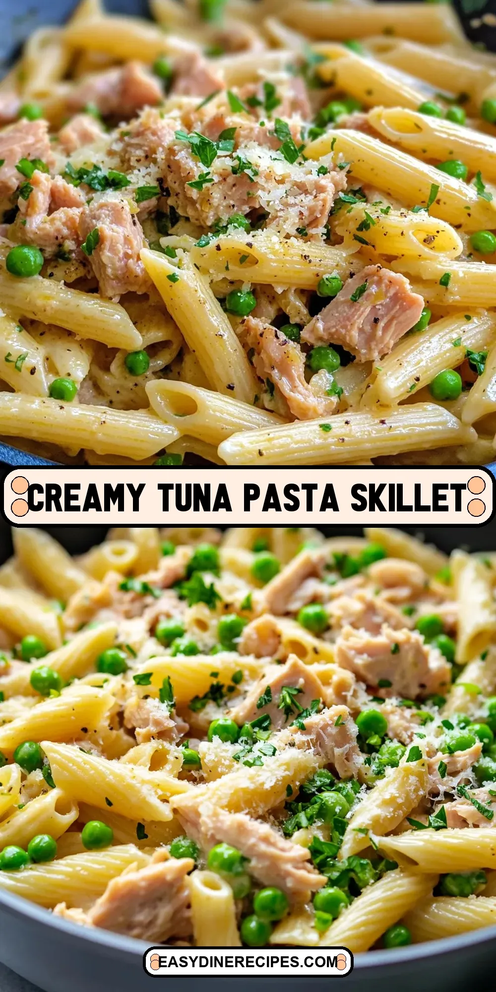 Easy Creamy Tuna Pasta Skillet