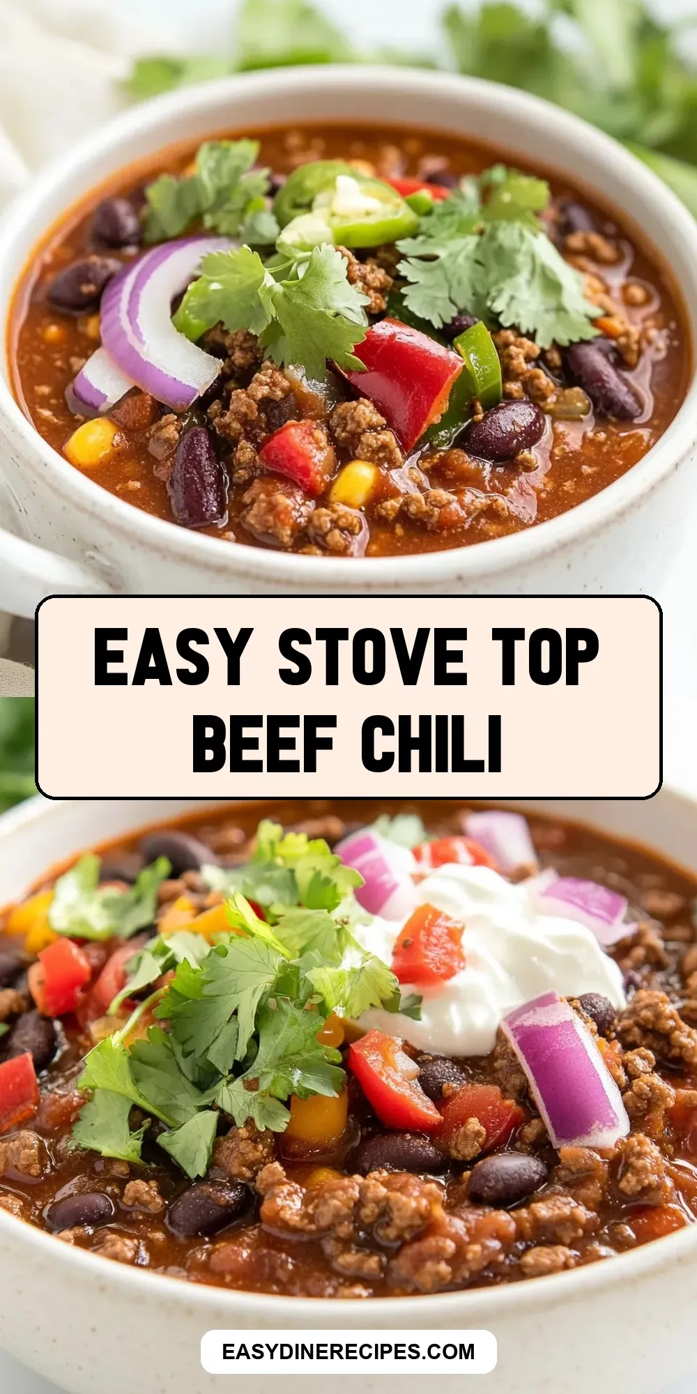 Easy Stove Top Beef Chili Recipe