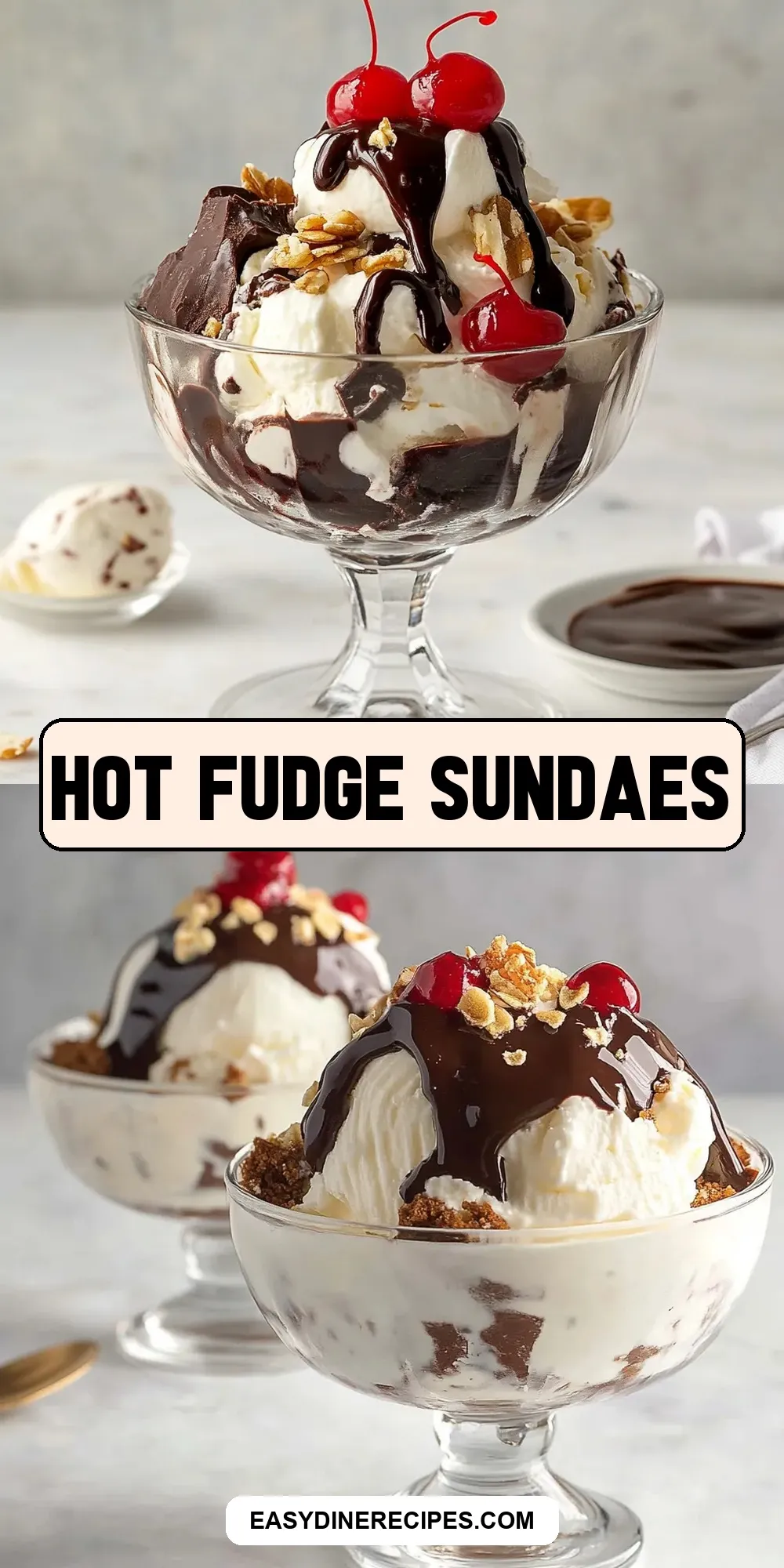 How To Make Fresh Hot Fudge Sundaes