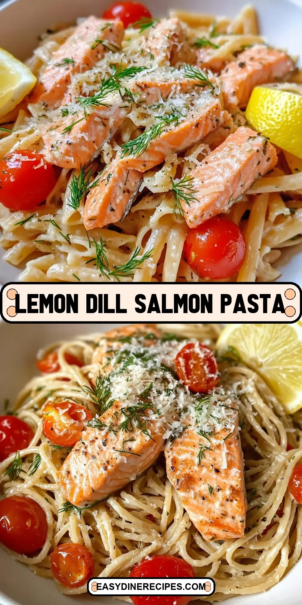Lemon Dill Salmon Pasta (Healthy & Delicious)