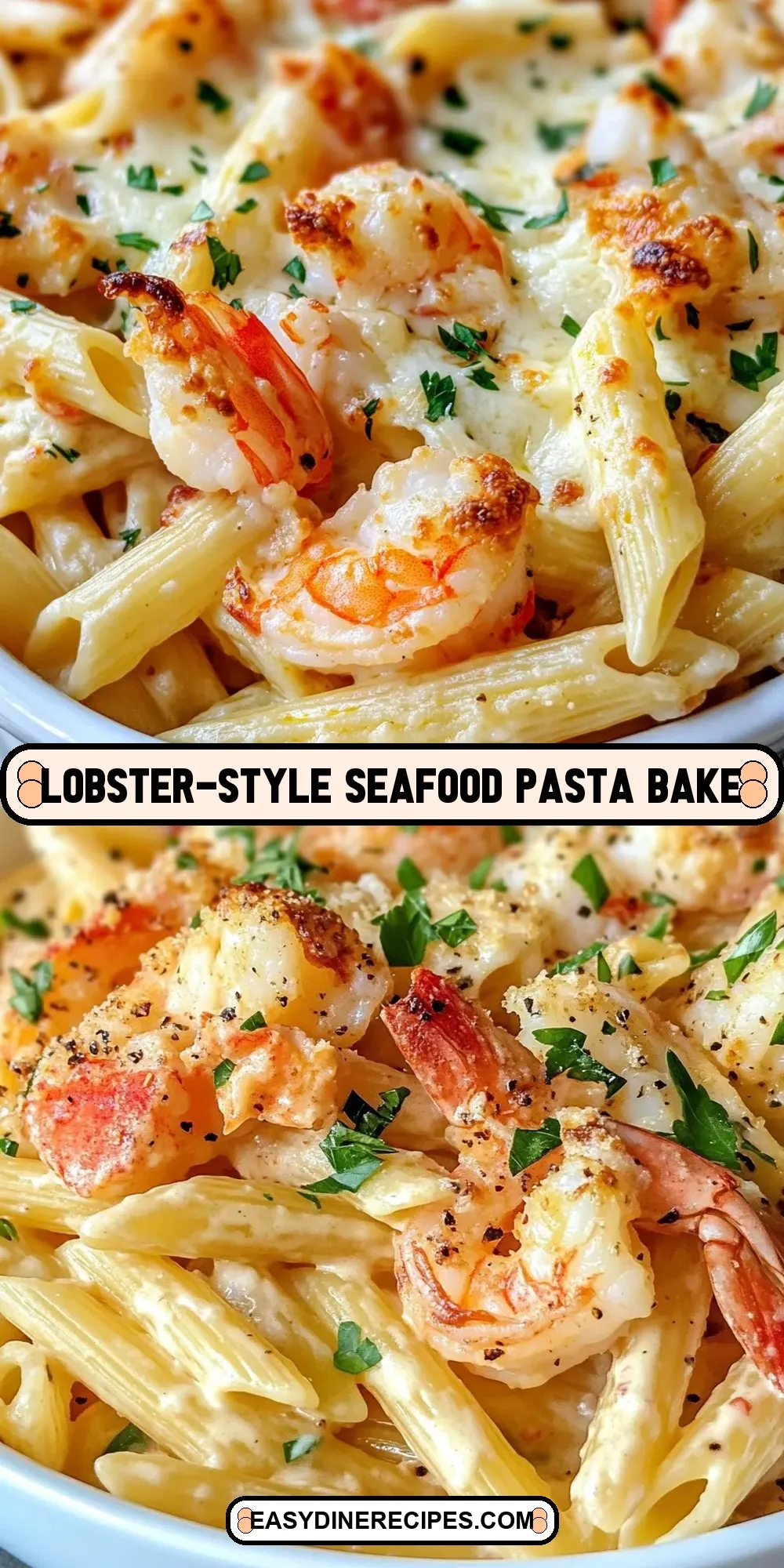 Simple Lobster-Style Seafood Pasta Bake