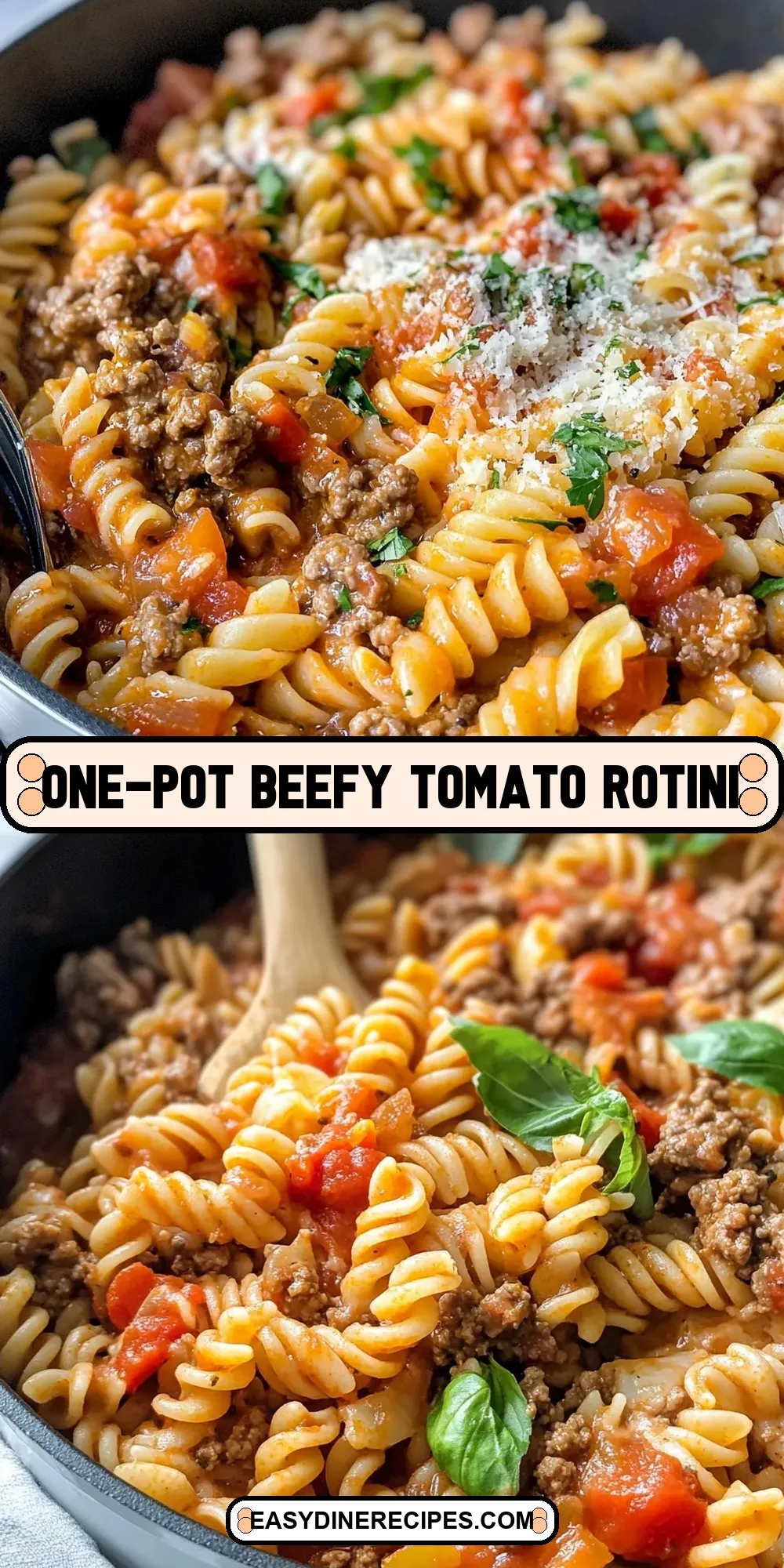 Easy One-Pot Beefy Tomato Rotini Recipe