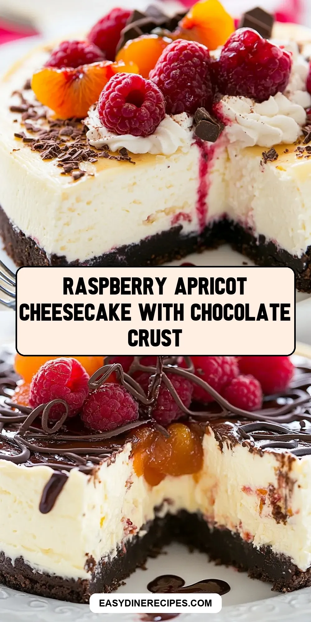 Easy Raspberry Apricot Cheesecake With Chocolate Crust Recipe