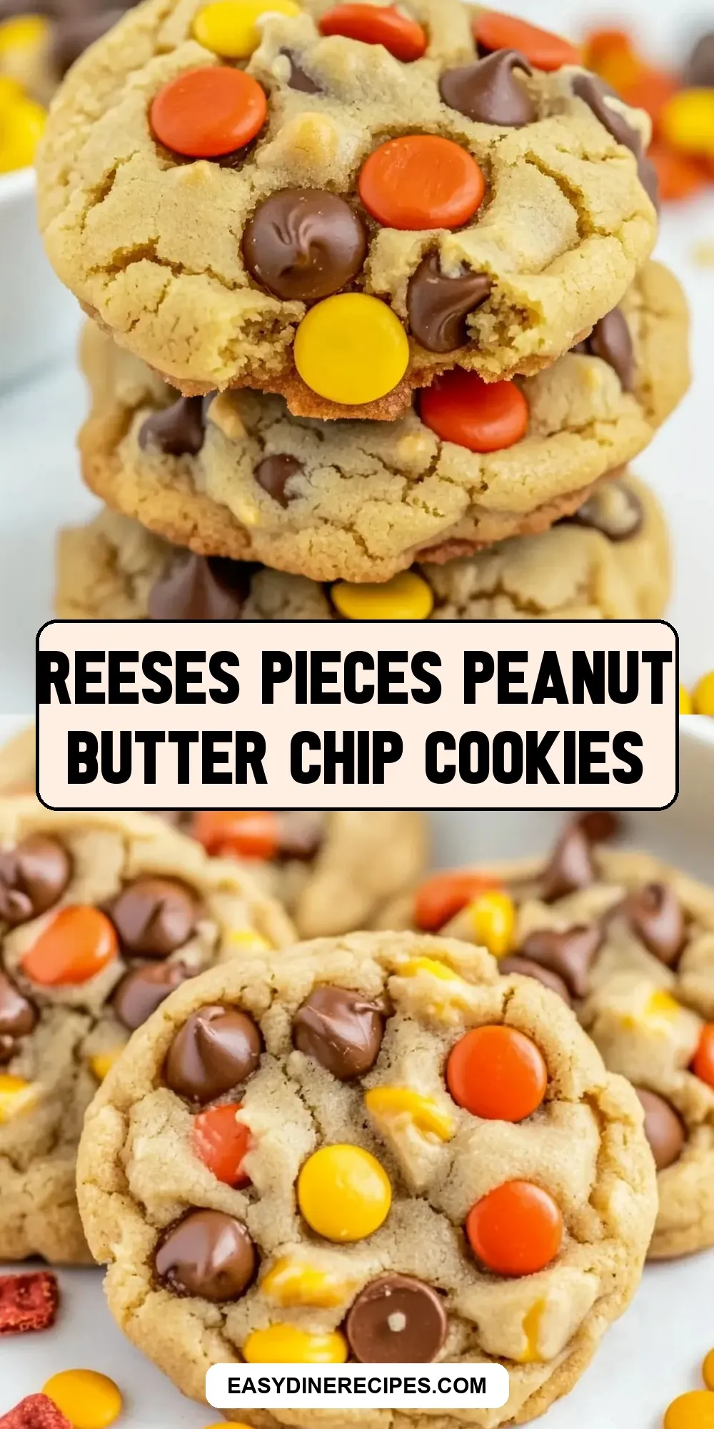 Reeses Pieces Peanut Butter Chip Cookies (Delicious & Delicious)
