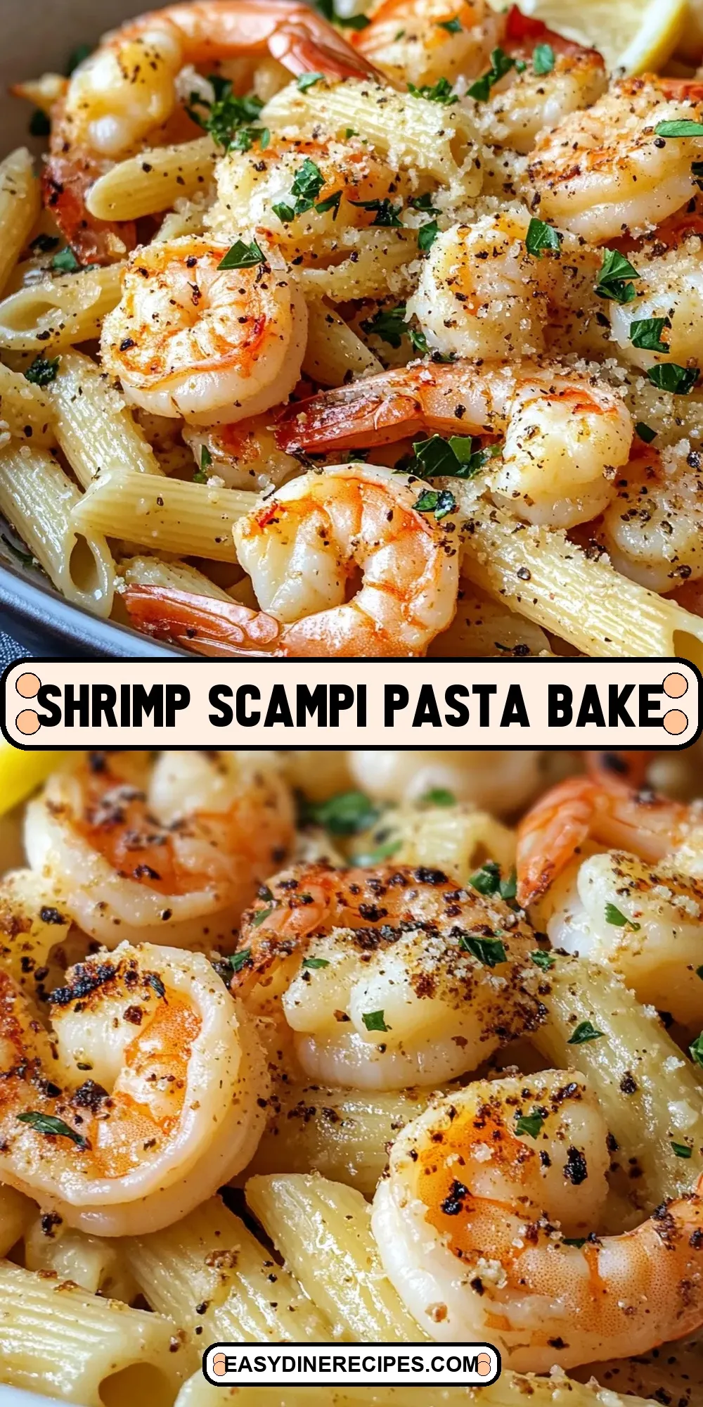 Shrimp Scampi Pasta Bake (Perfect & Delicious)