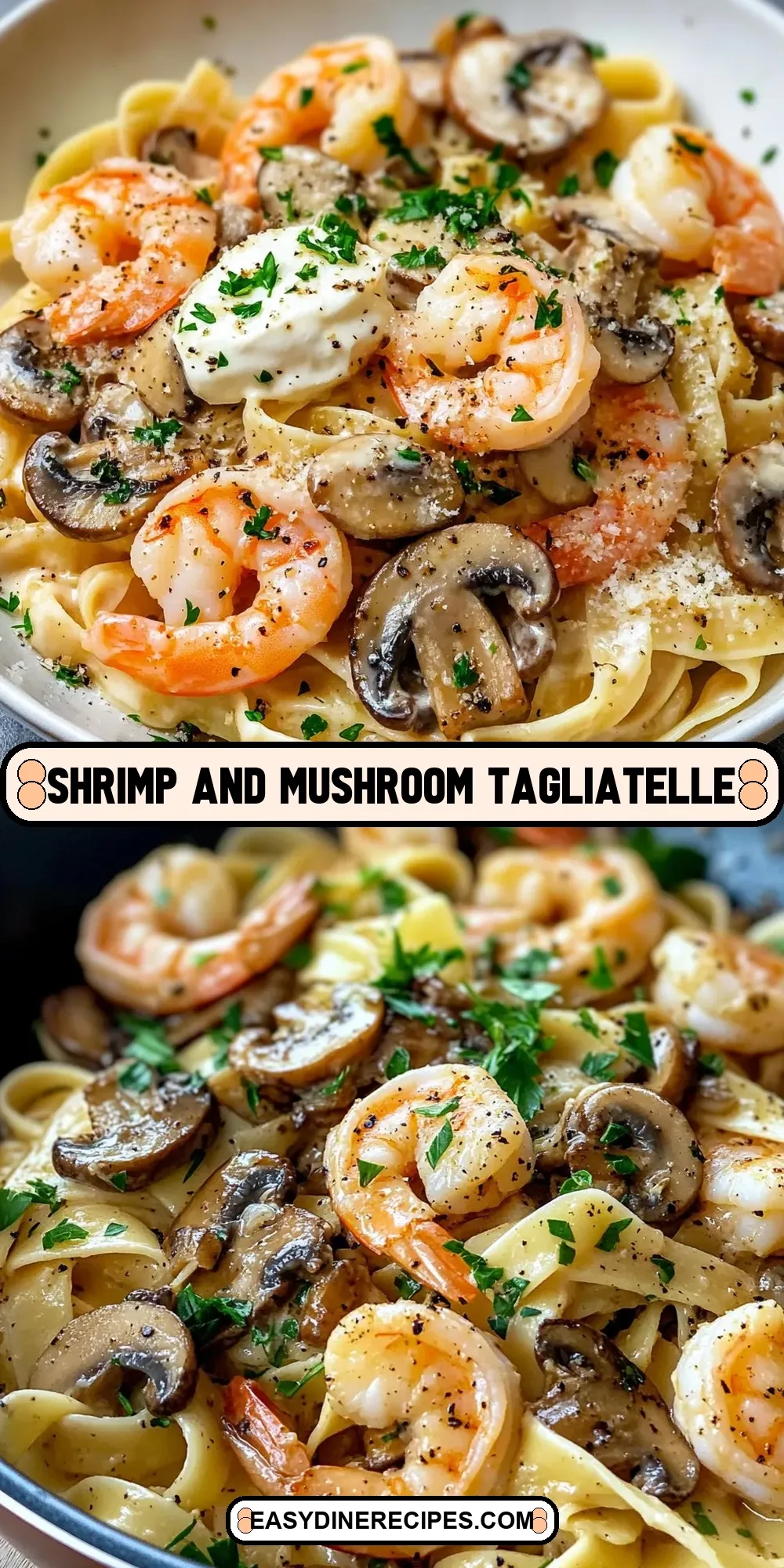 Healthy Shrimp And Mushroom Tagliatelle