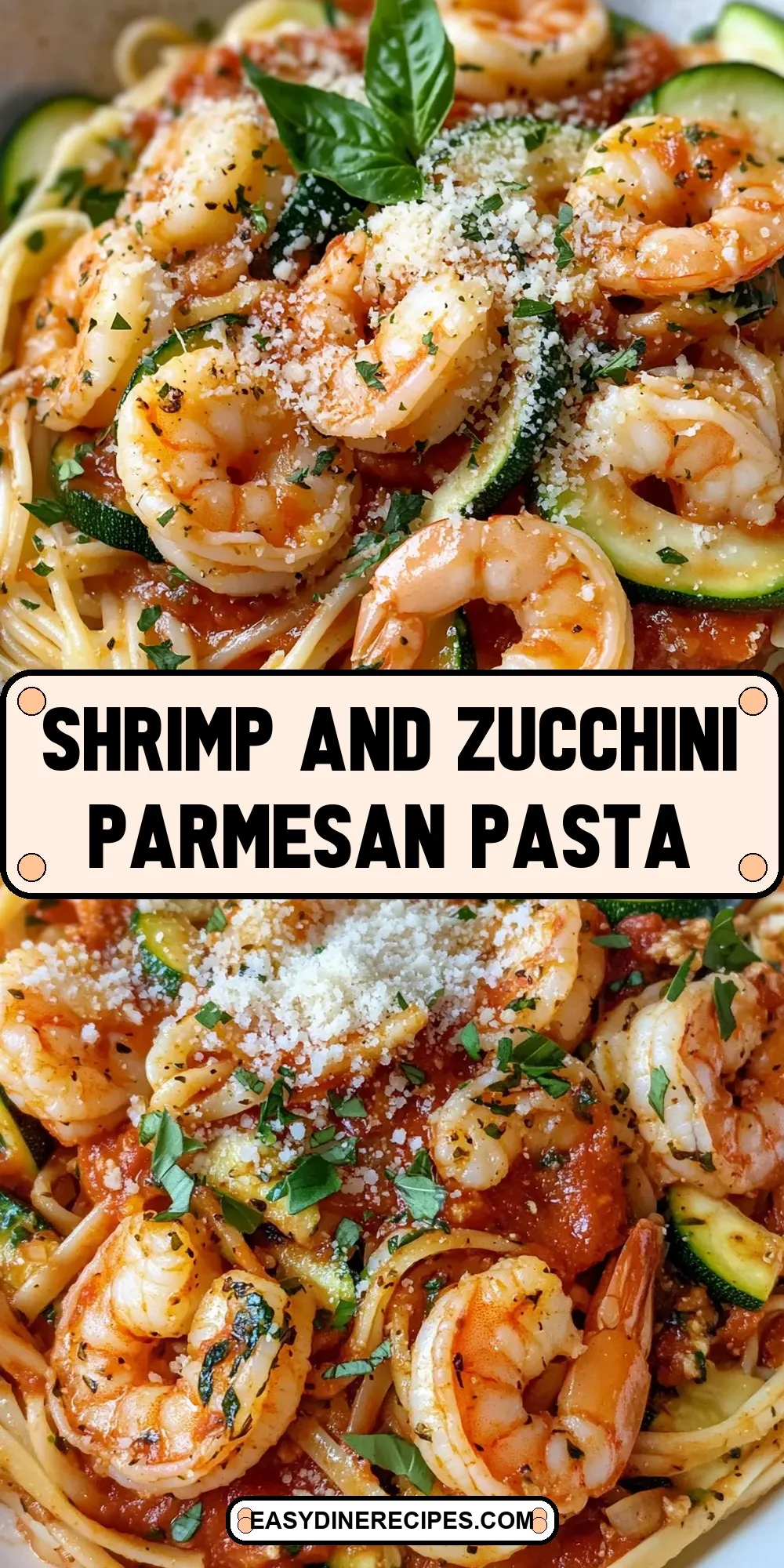 Shrimp And Zucchini Parmesan Pasta Recipe