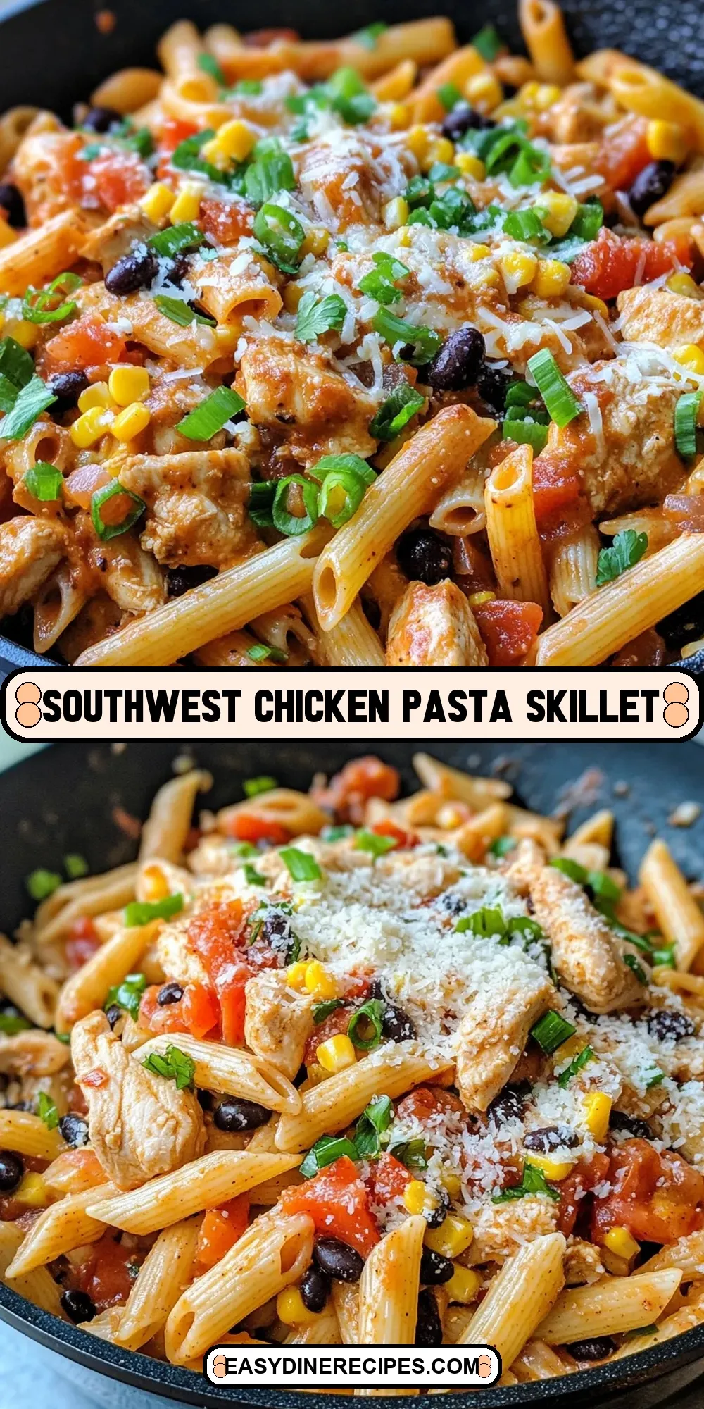 Easy Southwest Chicken Pasta Skillet Recipe