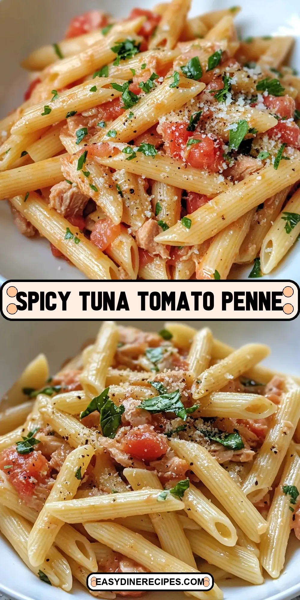 Easy Spicy Tuna Tomato Penne Recipe