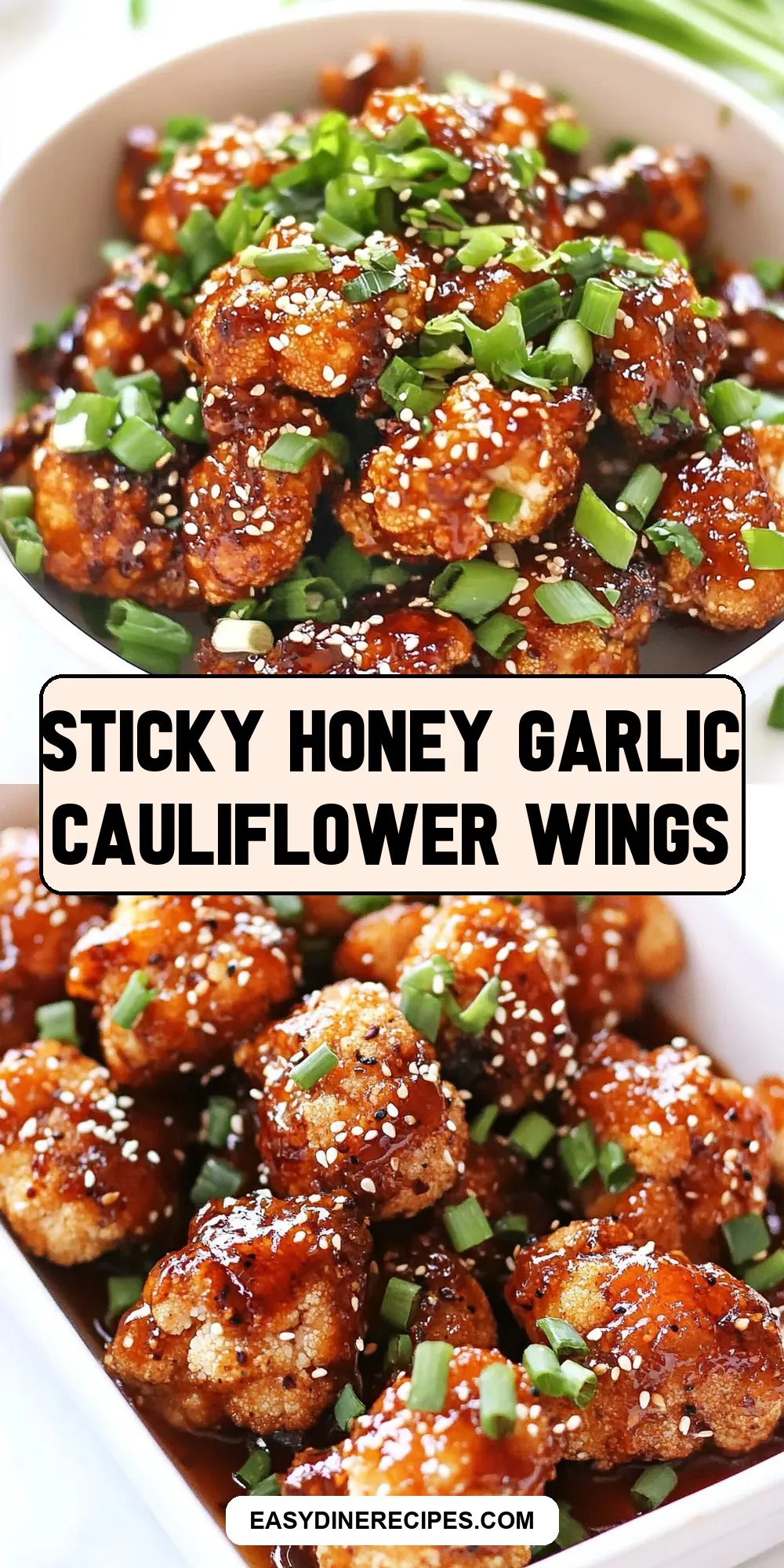 Sticky Honey Garlic Cauliflower Wings (Tasty & Delicious)