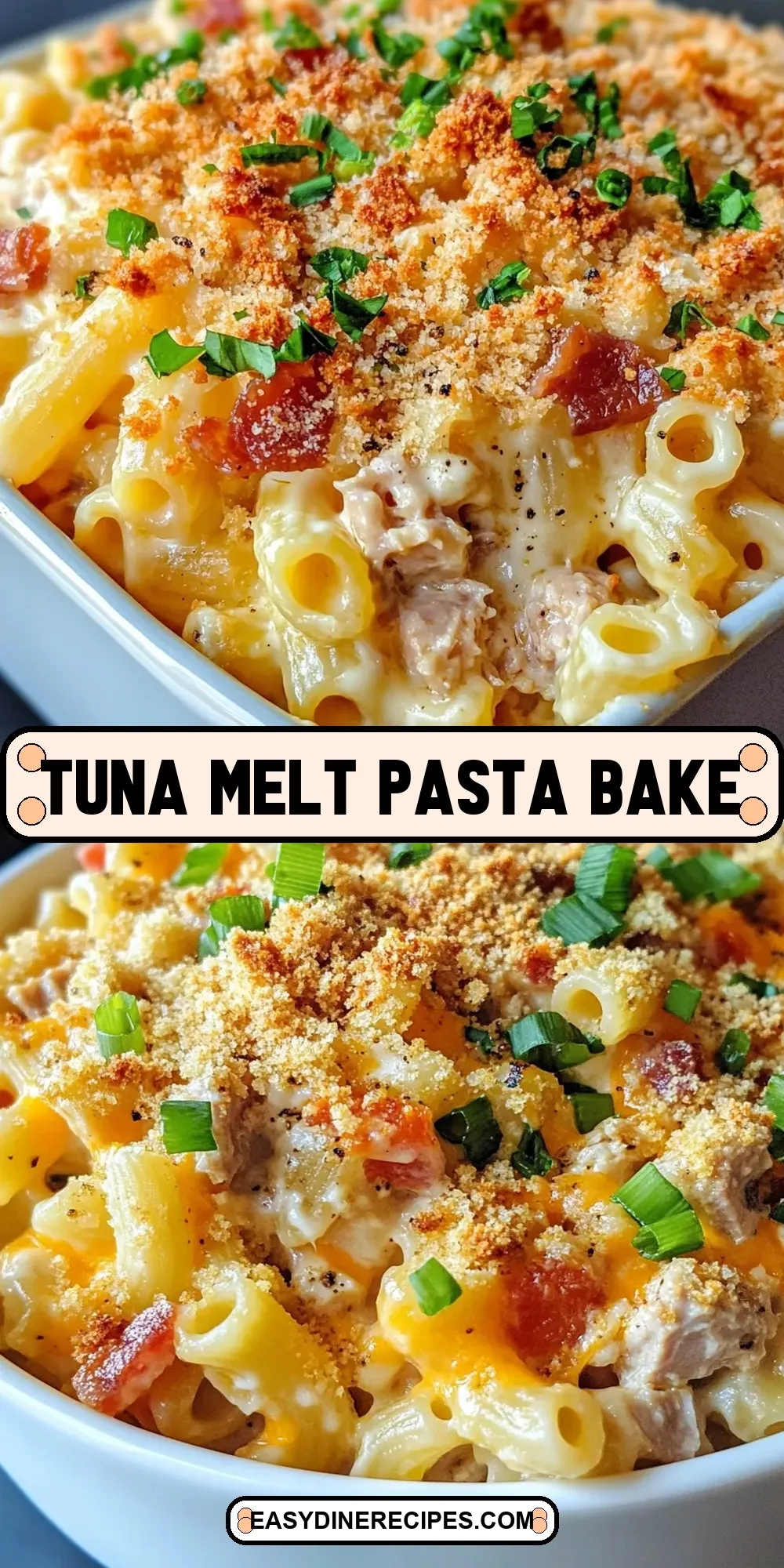 Simple Tuna Melt Pasta Bake