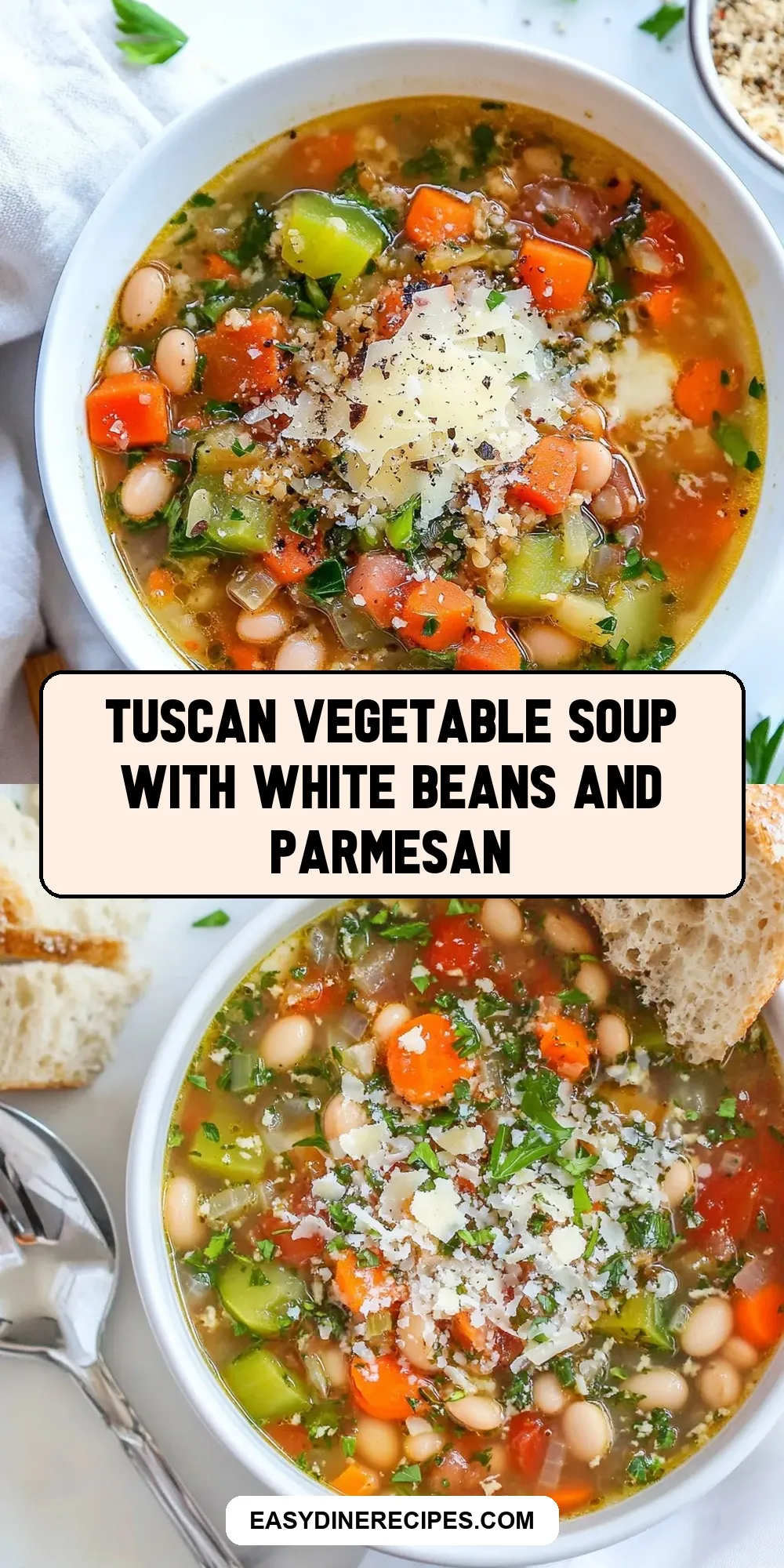 The Best Tuscan Vegetable Soup With White Beans And Parmesan Ever