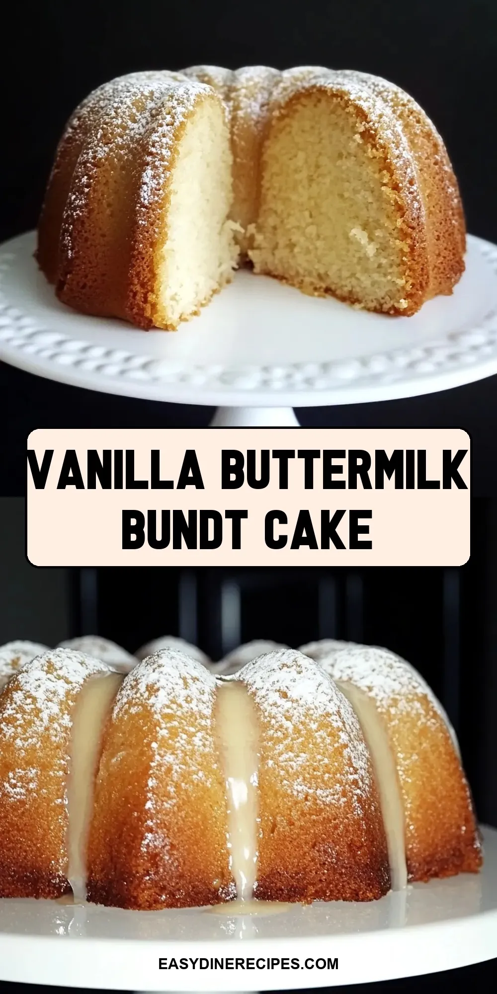 Vanilla Buttermilk Bundt Cake Recipe