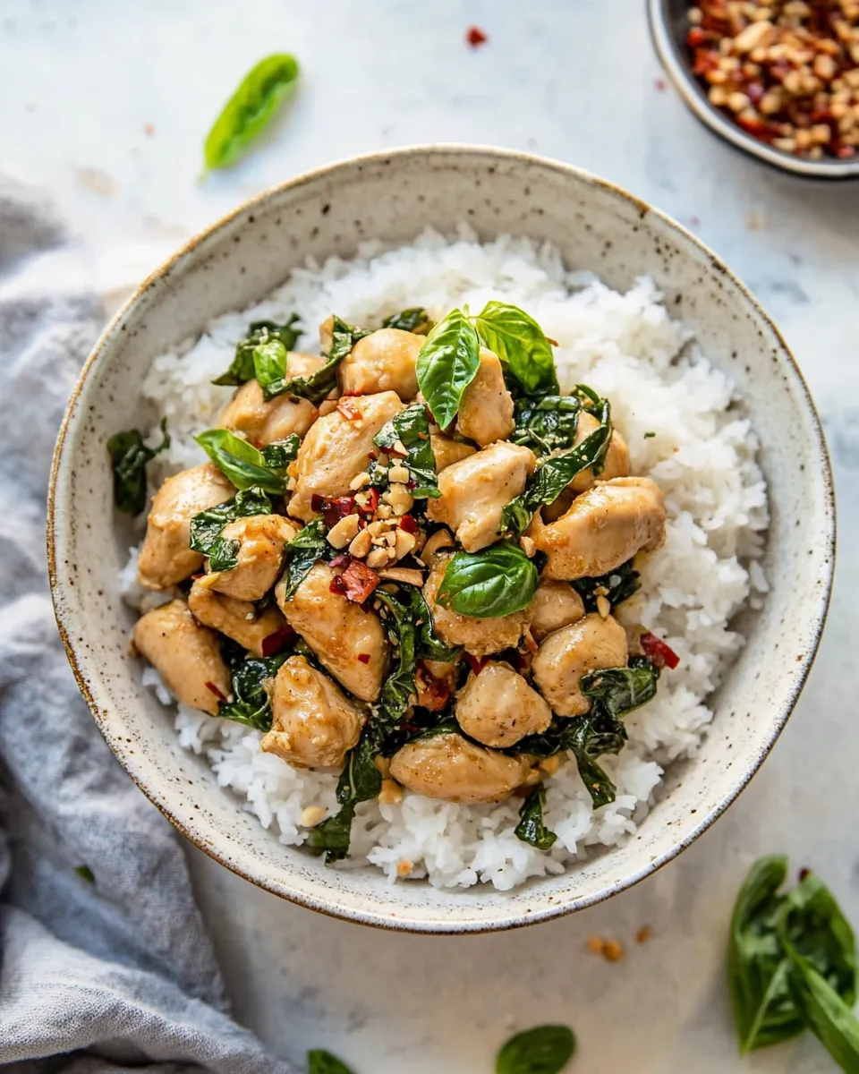 Savory 30-Minute Thai Basil Chicken (Pad Krapow Gai) dish photo