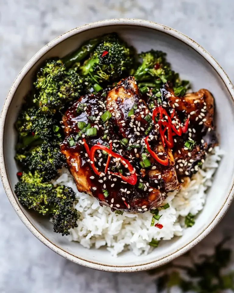 Quick 30 Minute Teriyaki Chicken with Sesame Ginger Broccoli. dish image
