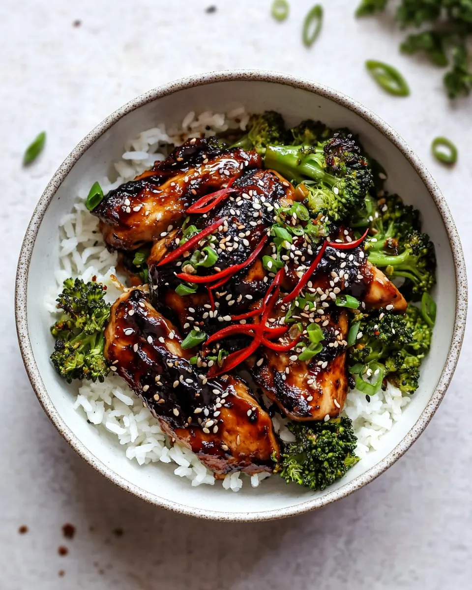Delicious 30 Minute Teriyaki Chicken with Sesame Ginger Broccoli. recipe photo