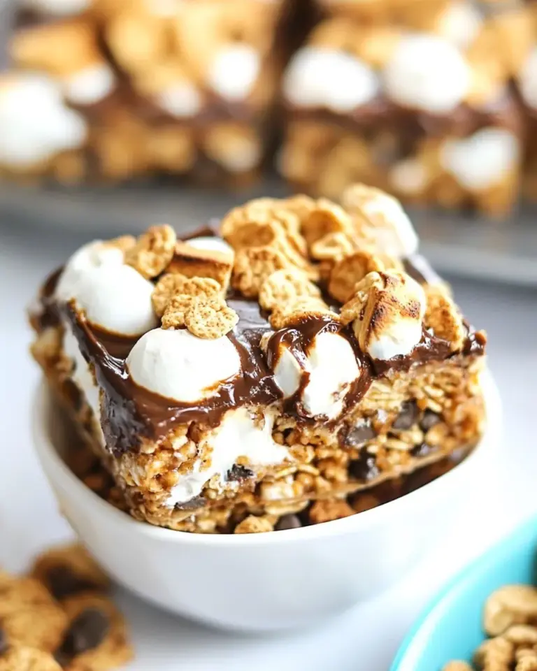 Easy 5 Minute Smores Cereal Bars photo