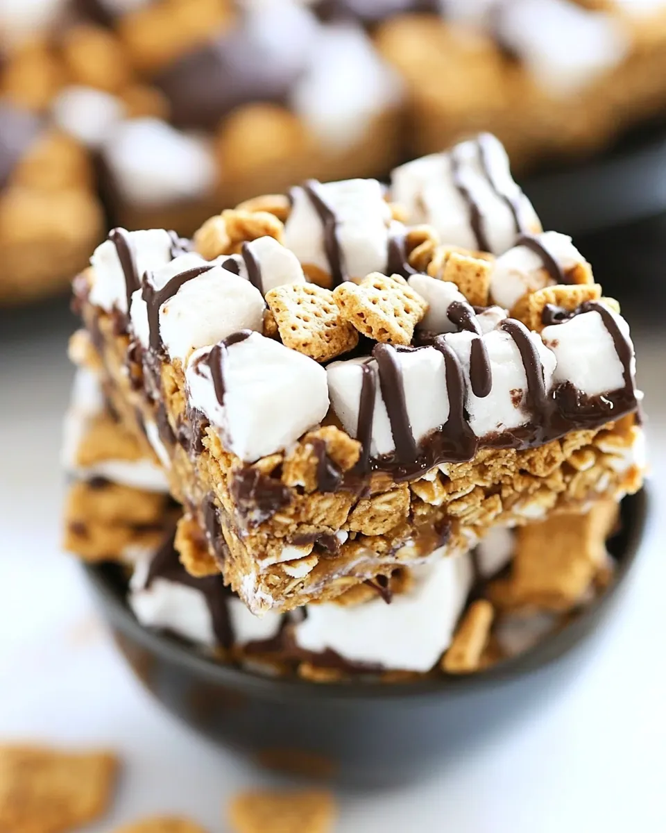 Quick 5 Minute Smores Cereal Bars recipe photo