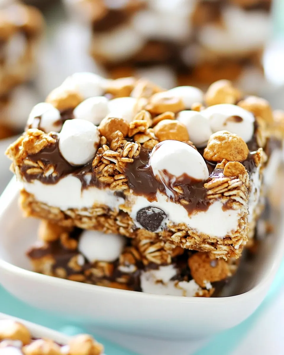 Homemade 5 Minute Smores Cereal Bars dish photo
