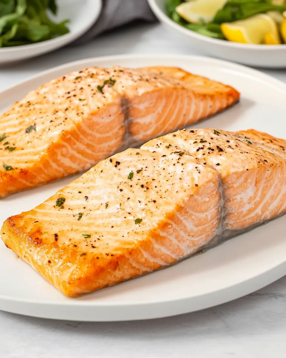 Quick Air-Fryer Salmon With Skin shot