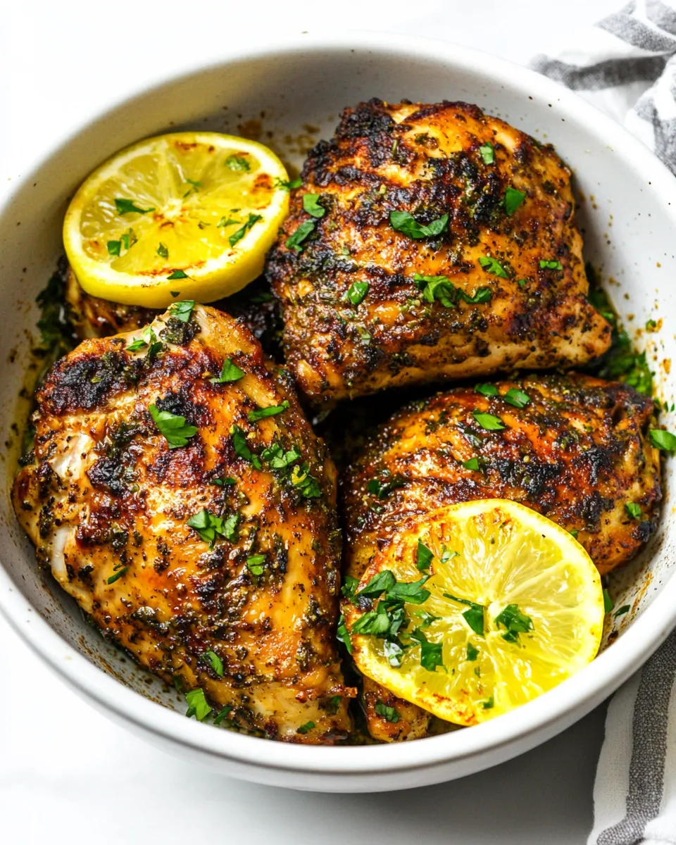 Savory Air Fryer Boneless Chicken Thighs dish photo