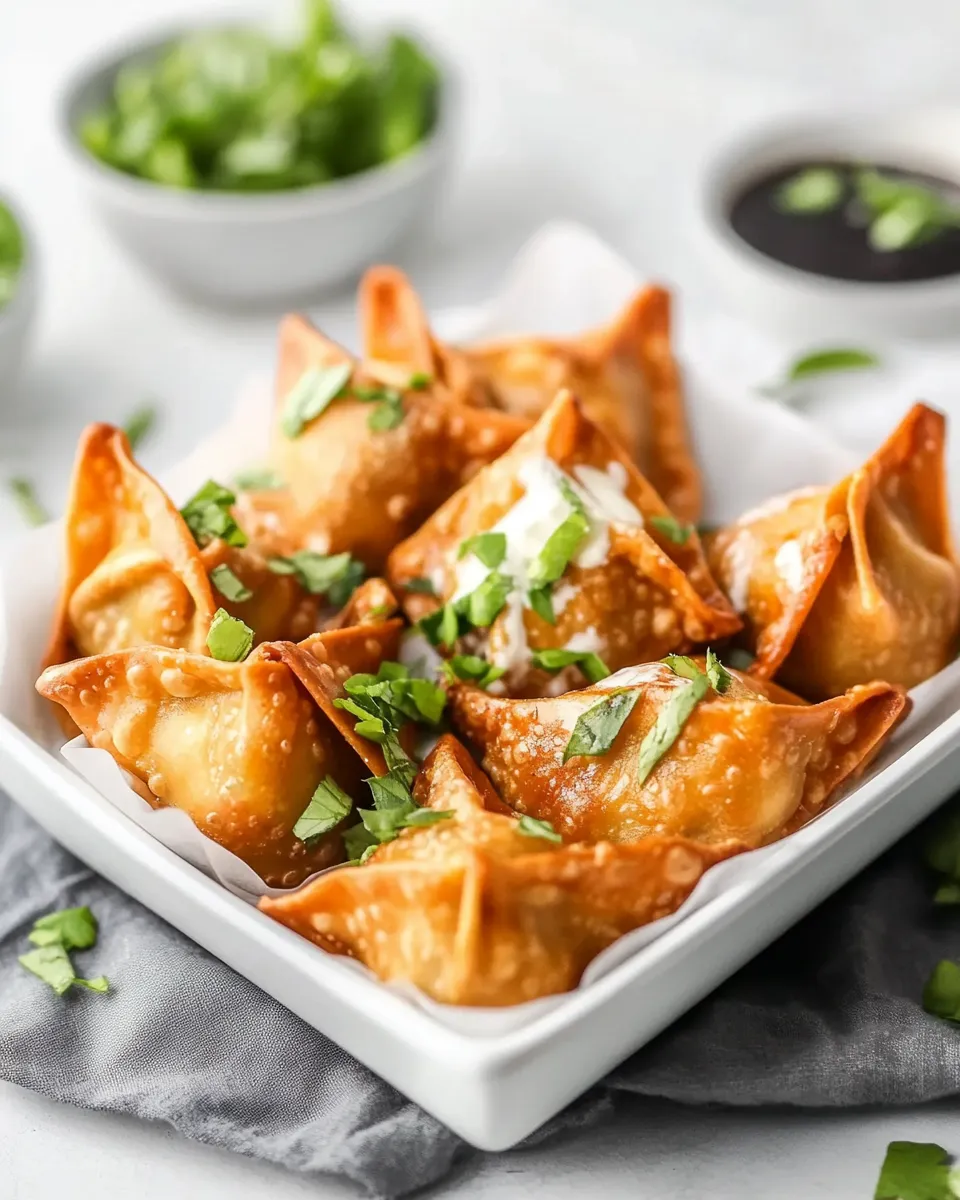 Easy Air Fryer Buffalo Chicken Wontons photo