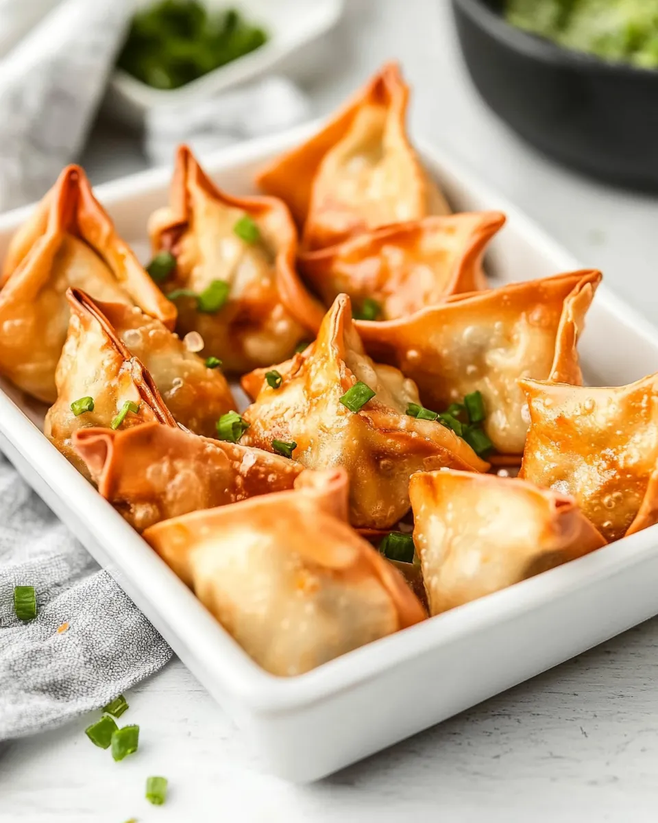 Quick Air Fryer Buffalo Chicken Wontons dish photo