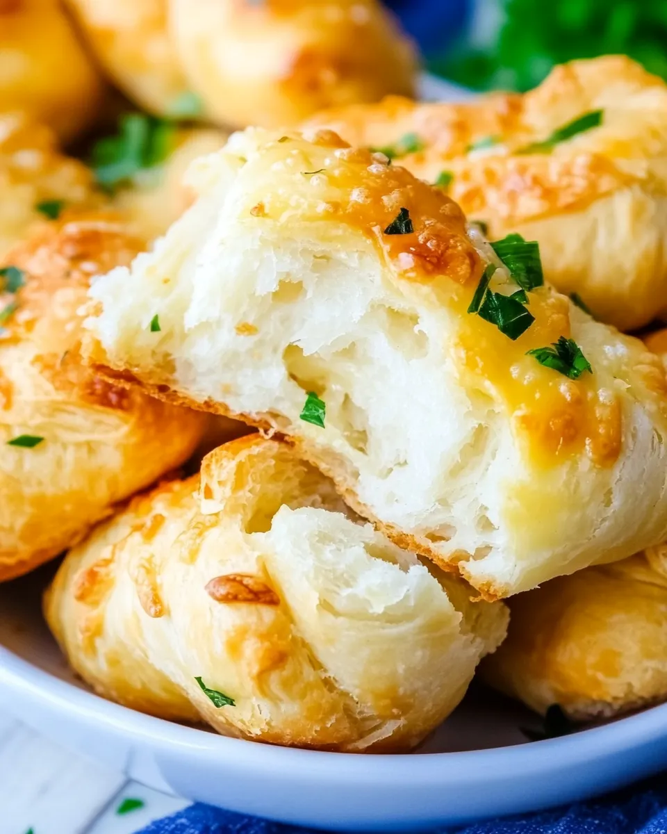 Quick Air Fryer Cheesy Garlic Crescent Rolls recipe photo