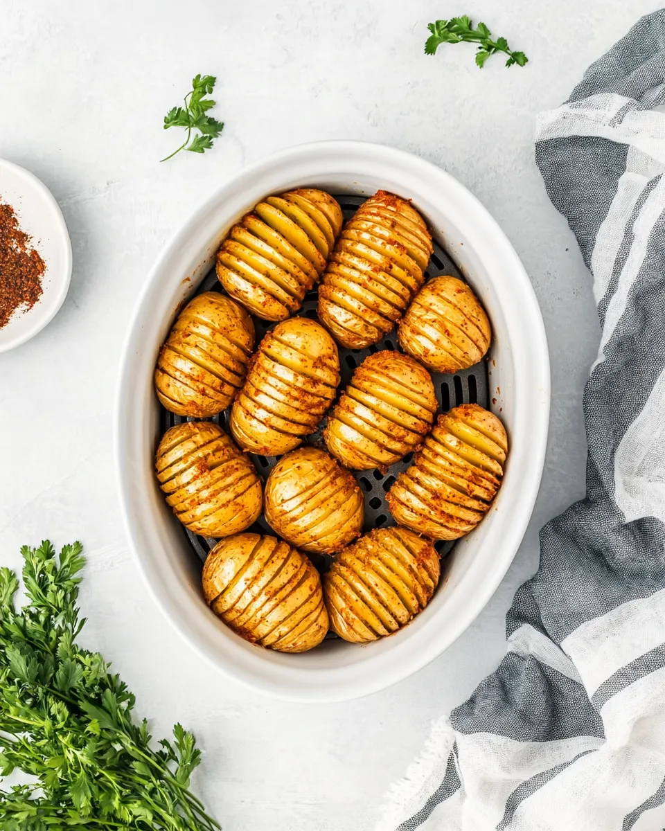 Homemade Air Fryer Hasselback Potatoes photo