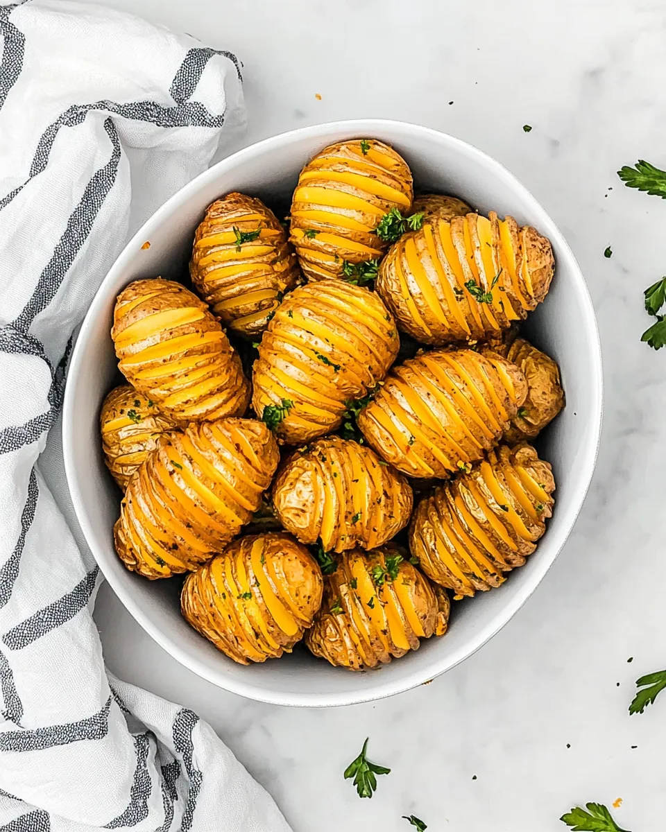 Delicious Air Fryer Hasselback Potatoes shot