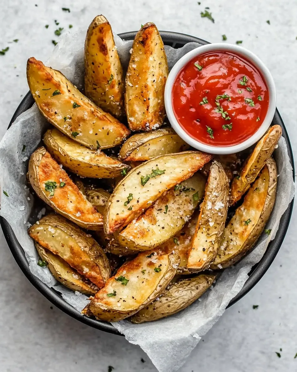 Delicious Air Fryer Potato Wedges shot